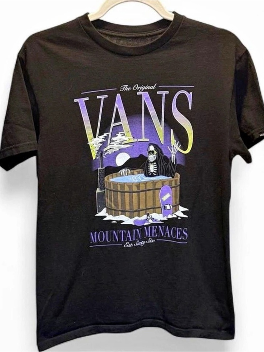 Vans Mountain Menaces T-Shirt Graphic Tee Black